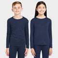 Kids Long Sleeved Thermal Crew Neck Top Navy