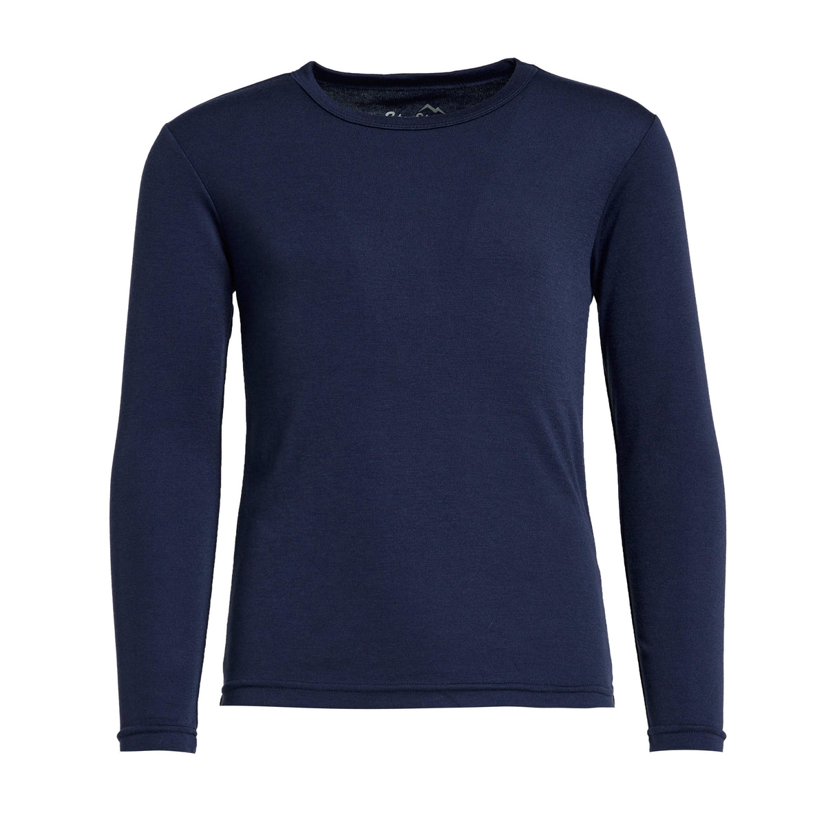 Kids Long Sleeved Thermal Crew Neck Top Navy