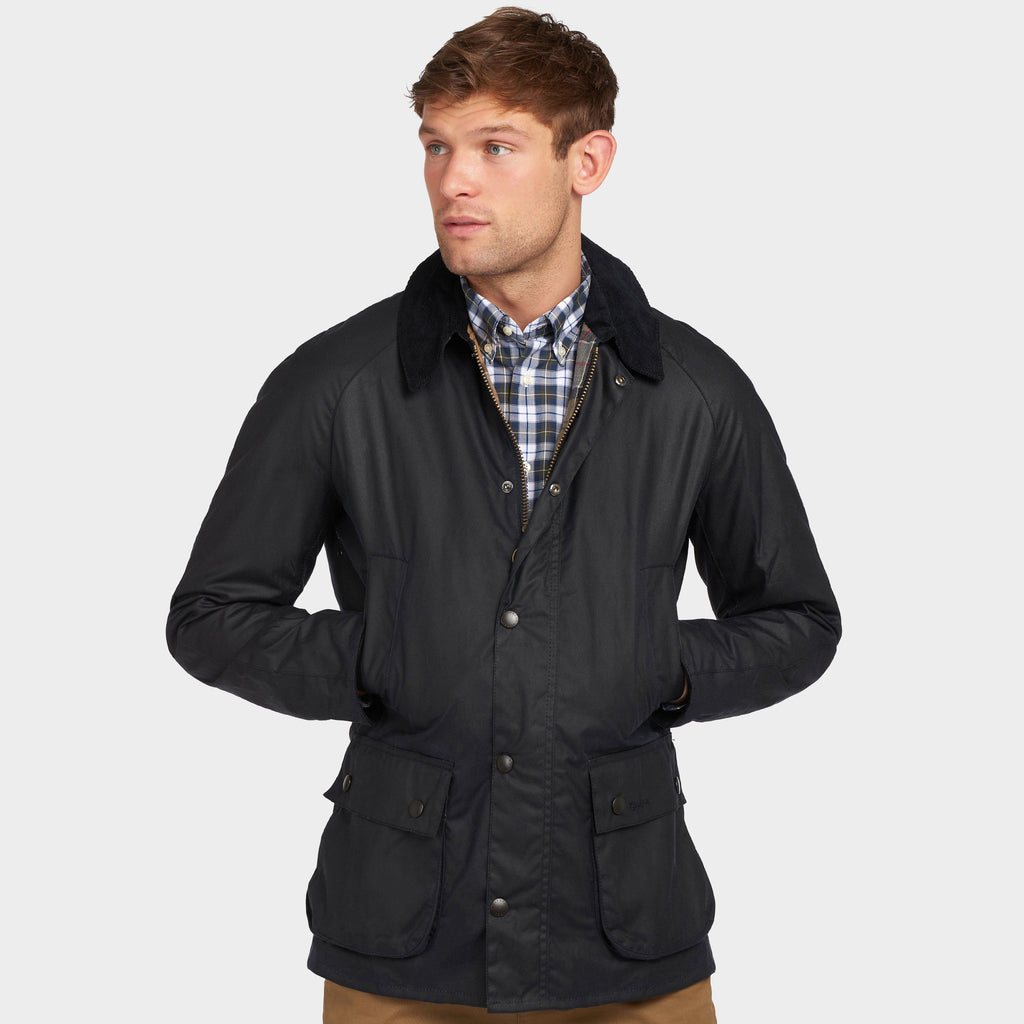Mens Ashby Wax Jacket Navy