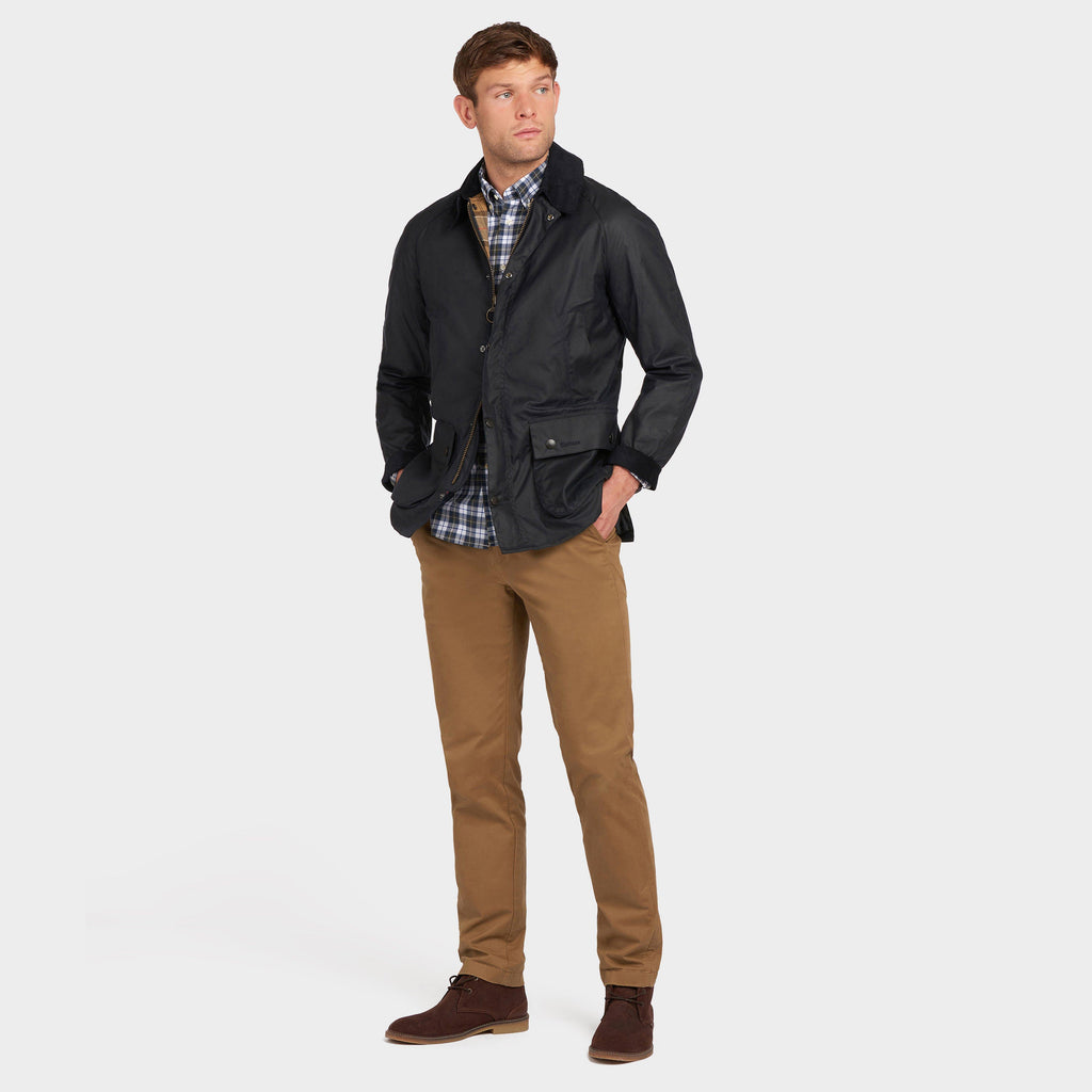 Mens Ashby Wax Jacket Navy