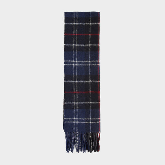 Tartan Lambswool Scarf Navy