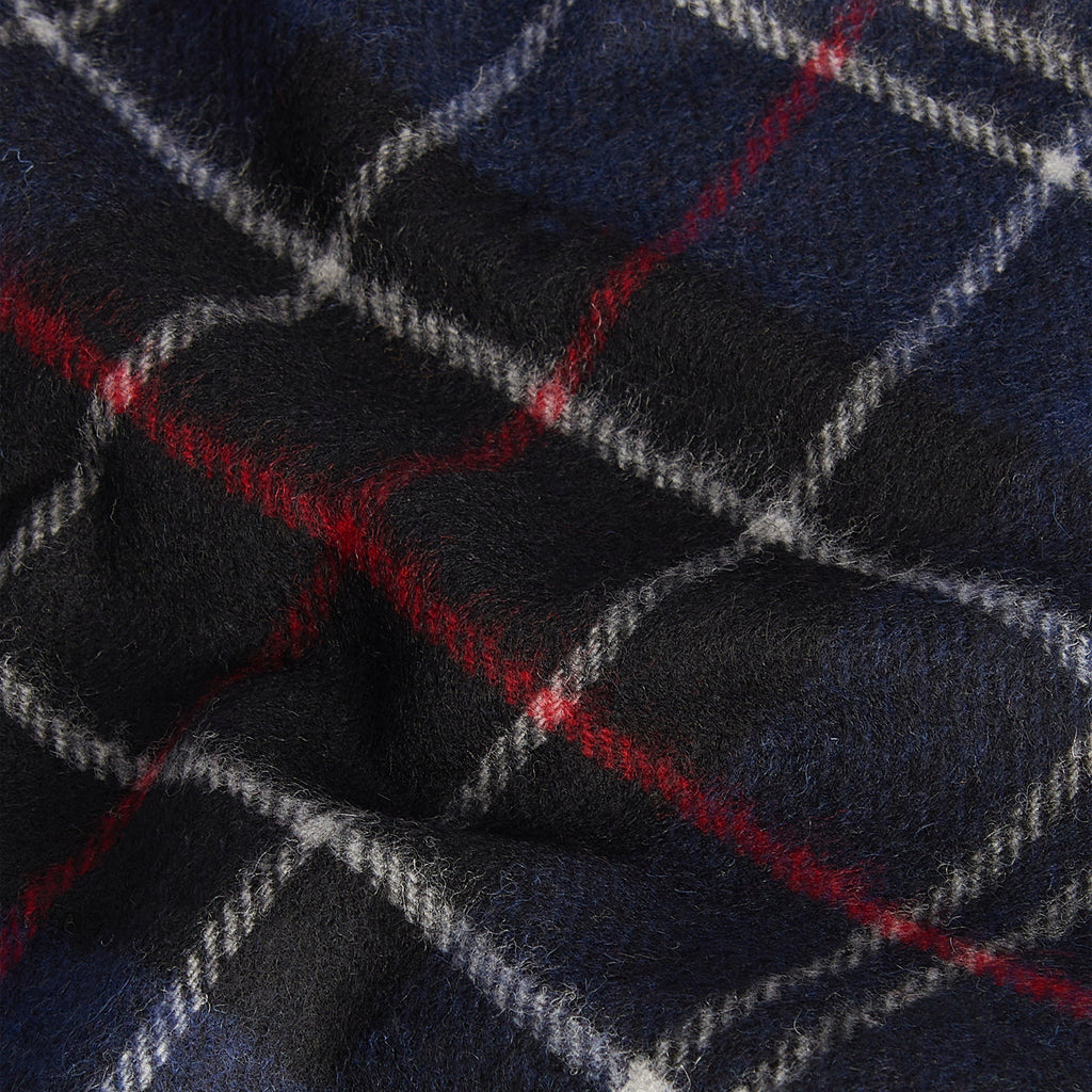 Tartan Lambswool Scarf Navy