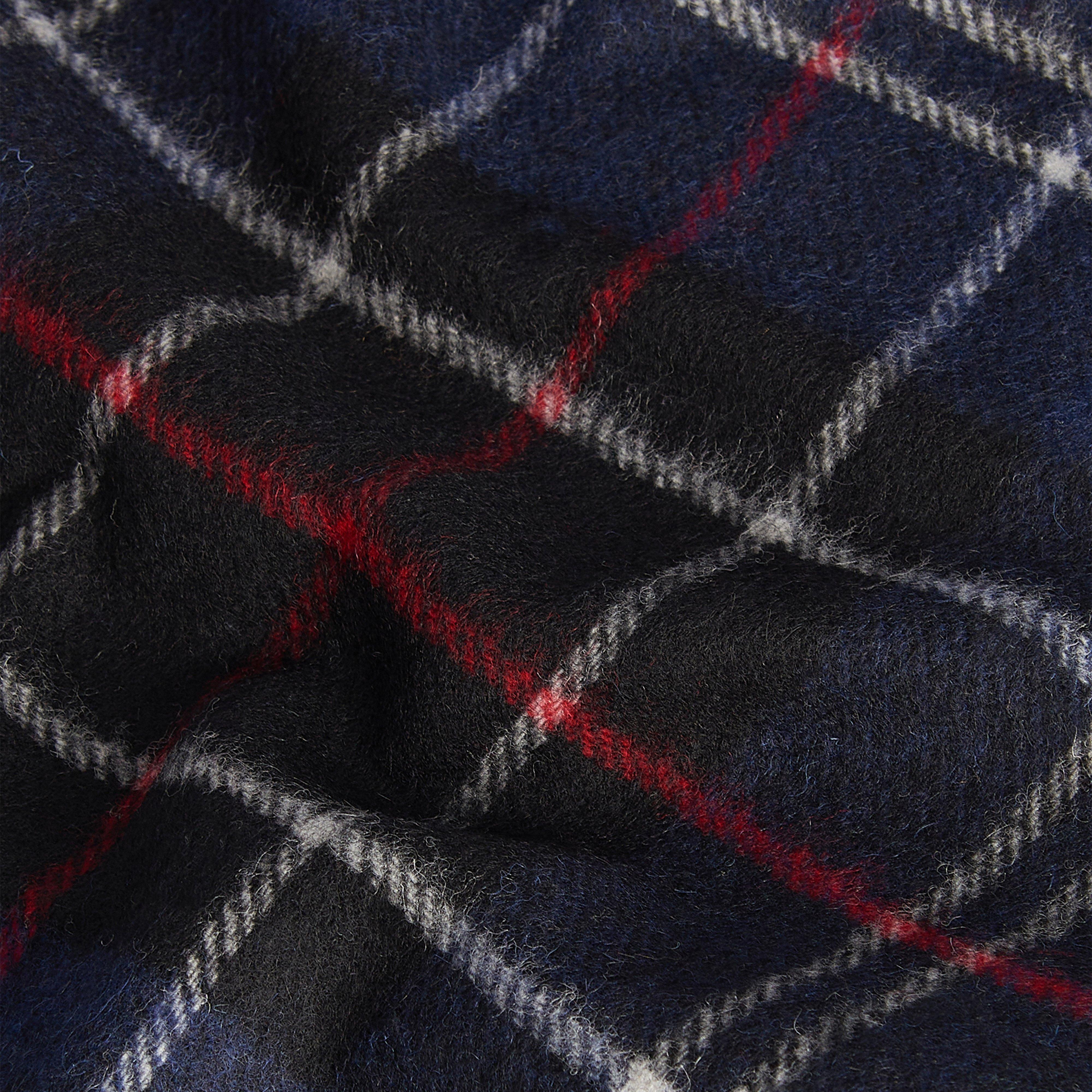 Tartan Lambswool Scarf Navy