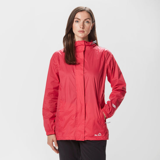 Womens Packable Hooded Jacket Pink