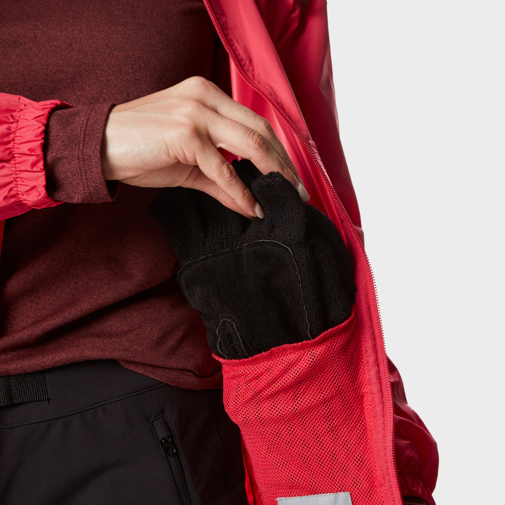 Womens Packable Hooded Jacket Pink