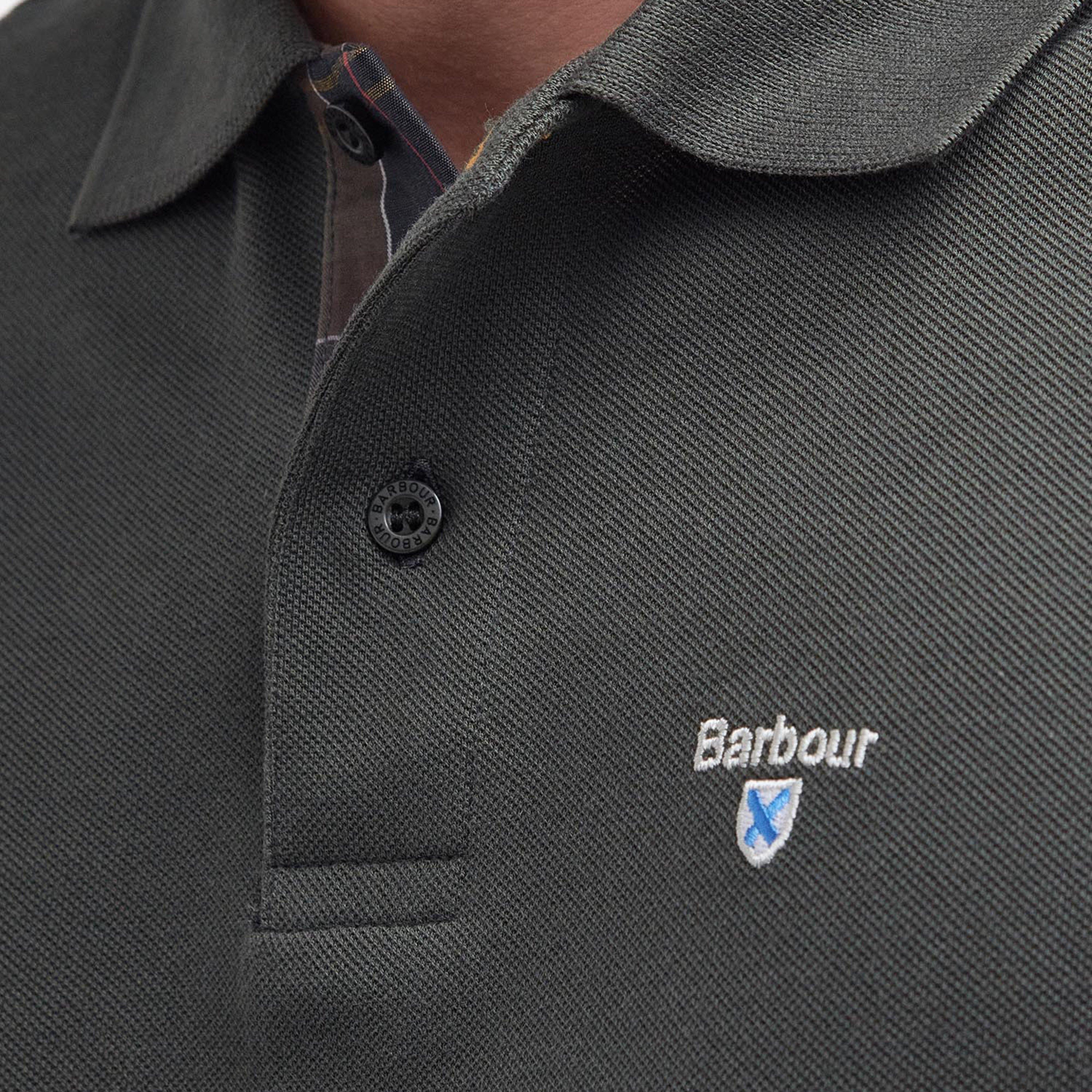 Mens Cotton Polo Shirt Forest