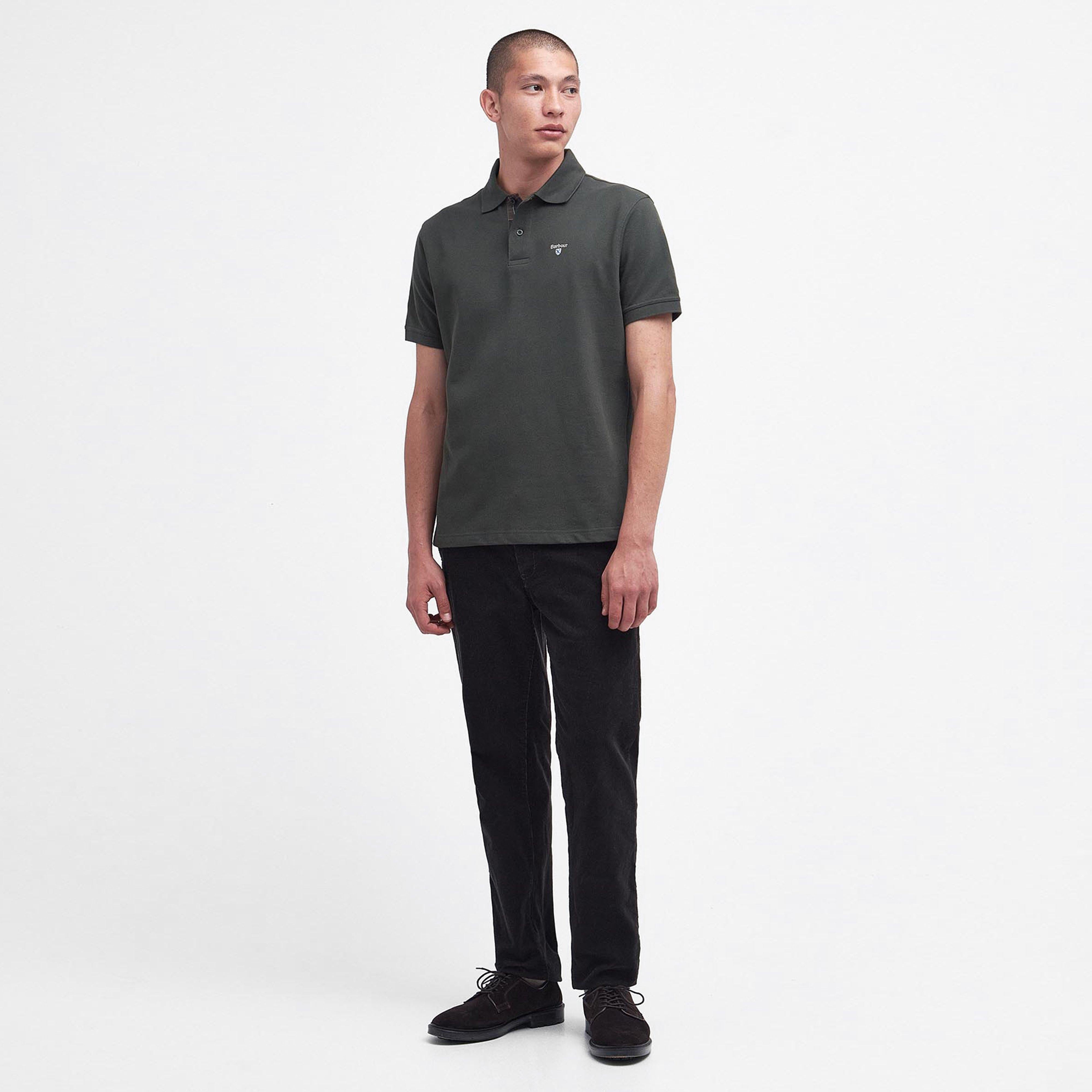 Mens Cotton Polo Shirt Forest