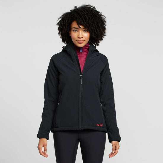 Womens Hooded Softshell Jacket II Black