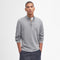 Mens Cotton Half Zip Grey Marl
