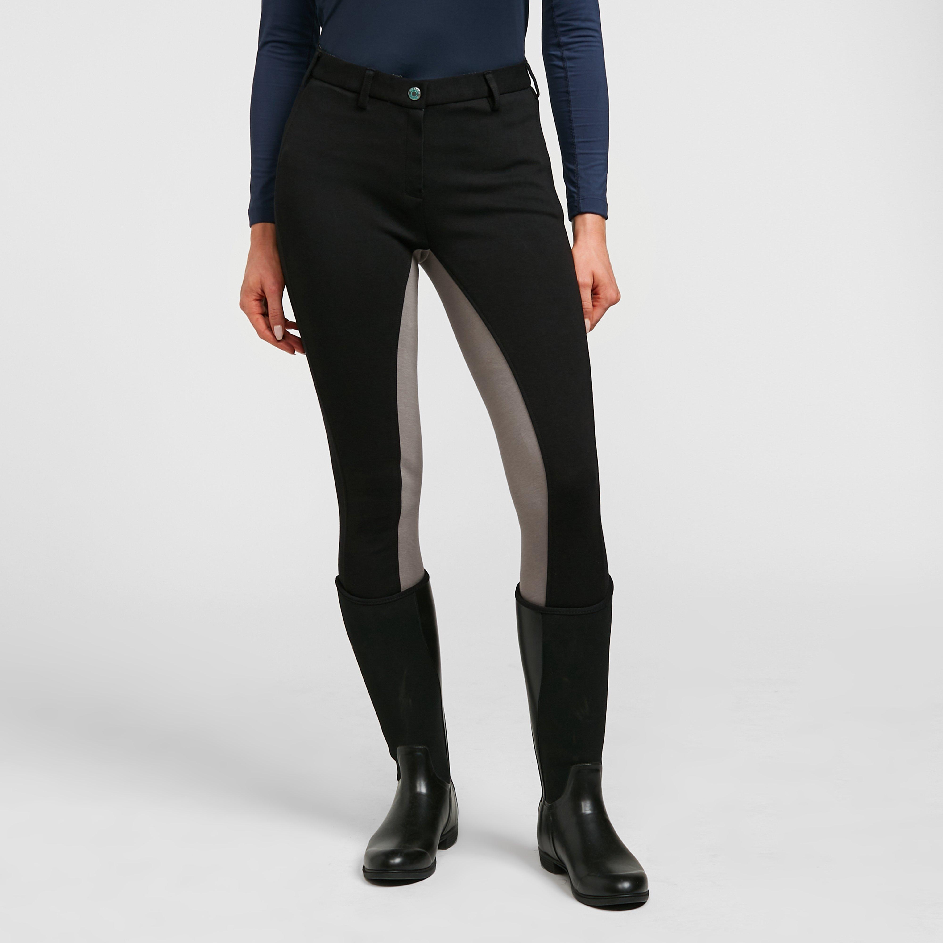 Womens Two Tone Jodhpurs Black/Grey