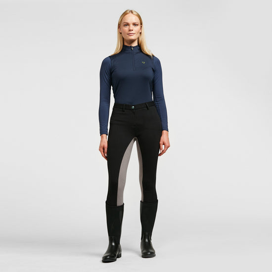 Womens Two Tone Jodhpurs Black/Grey
