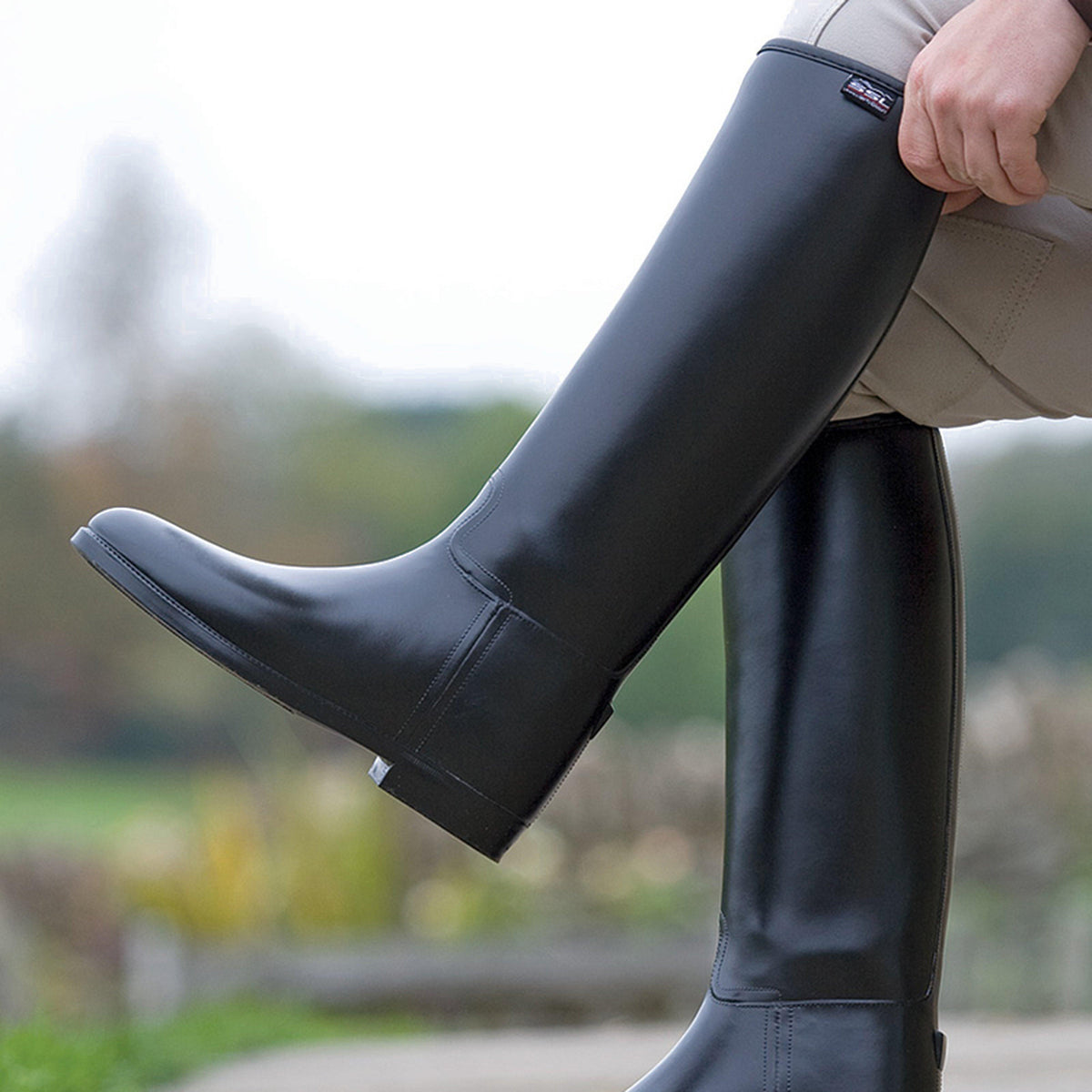 Mens Long Rubber Boots Black