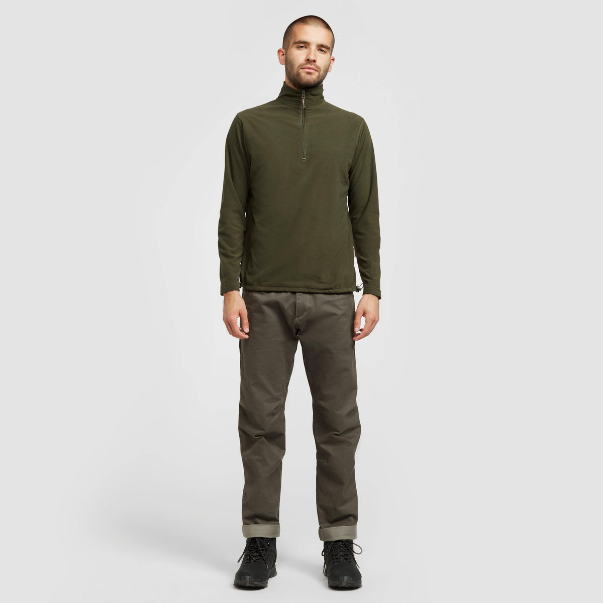 Mens Lightweight Fleece Top Green