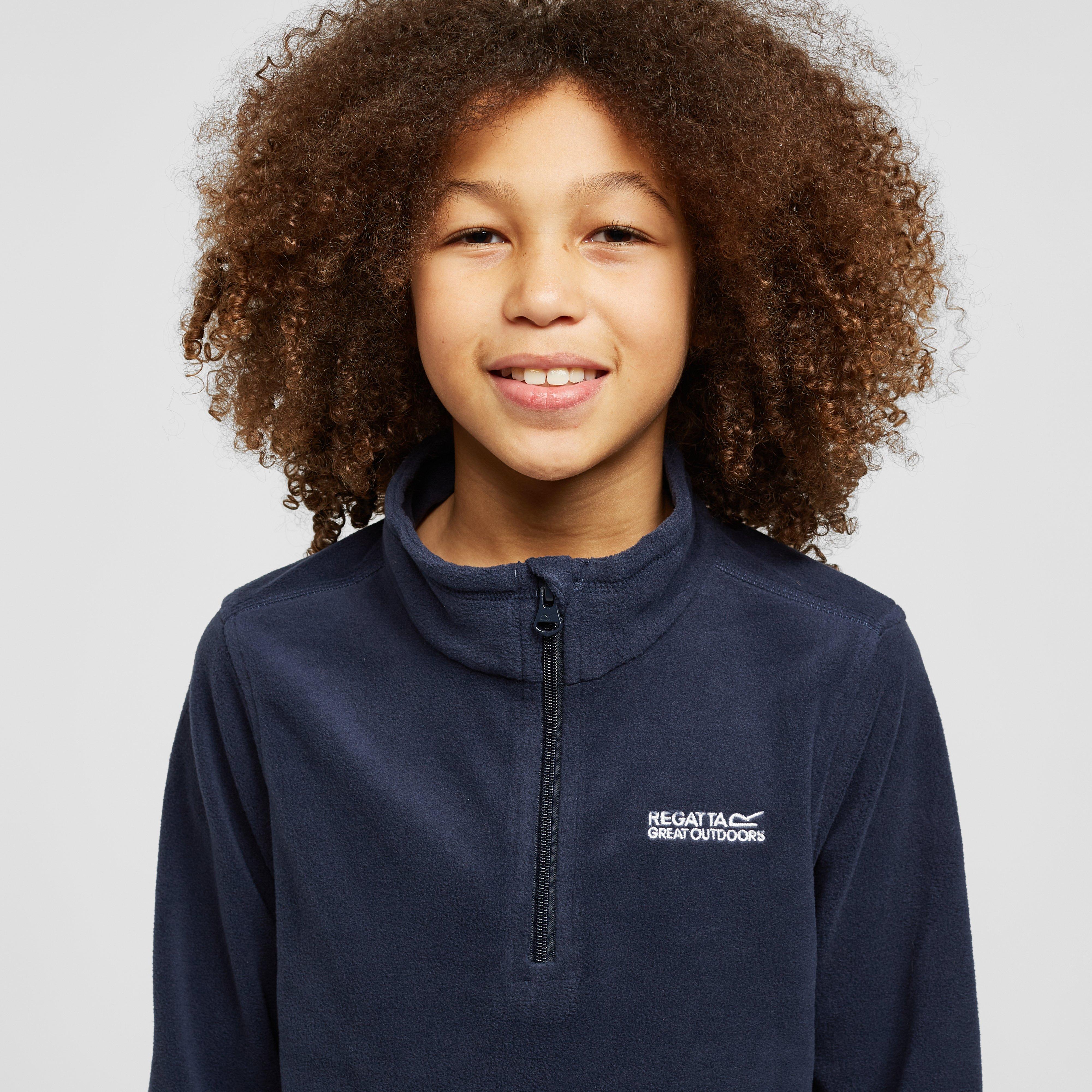 Kids Hot Shot II Lightweight Half Zip Fleece Navy