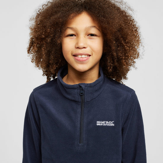 Kids Hot Shot II Lightweight Half Zip Fleece Navy