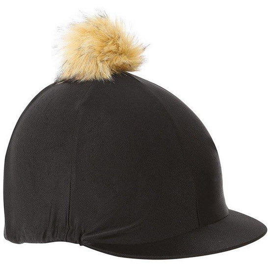 Pom Pom Hat Cover Black