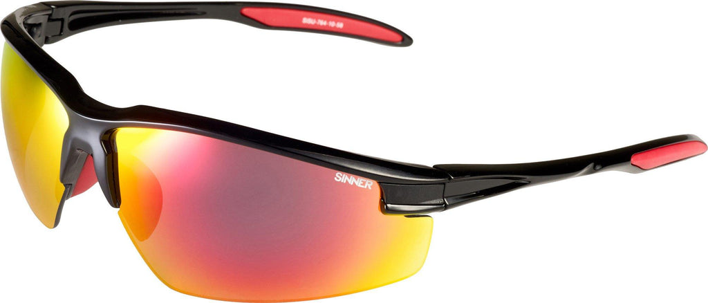 Granite Sunglasses Black Red Mirror Lens