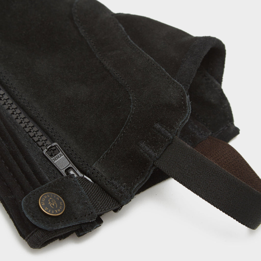 Adults Suede Half Chaps Black