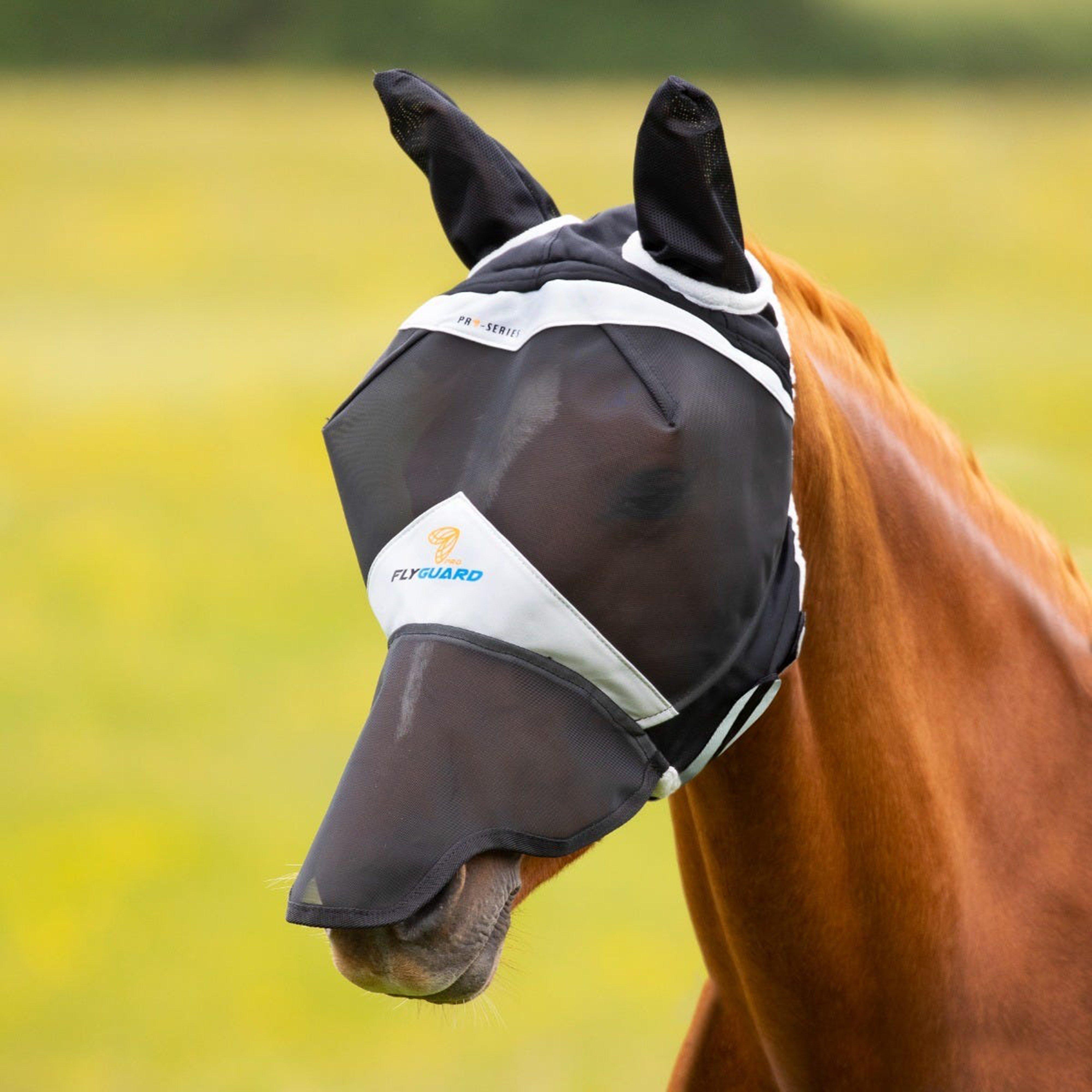 Fine Mesh Fly Mask With Ears And Nose Black