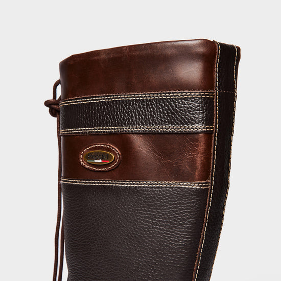 Womens Warwick Pull On Wide Calf Country Boots Brown