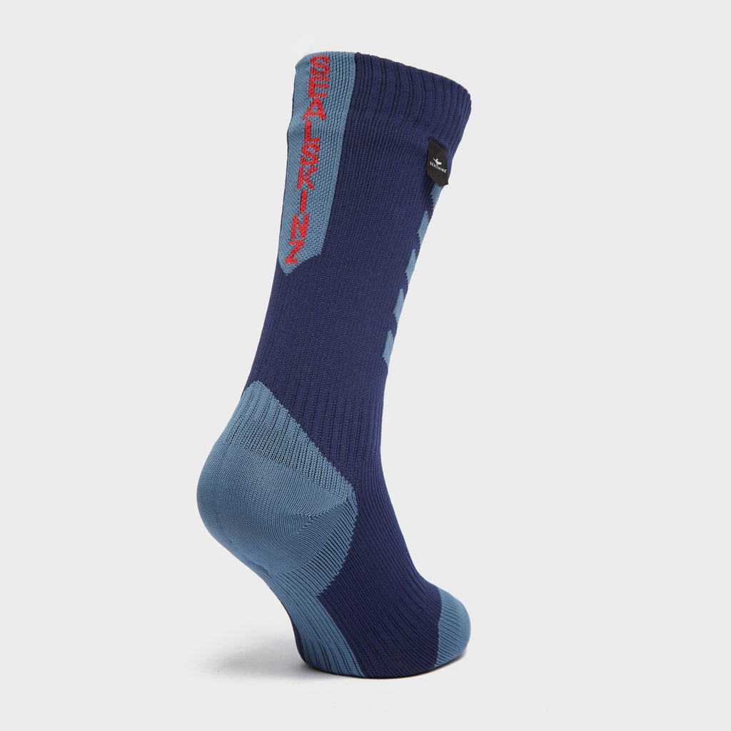 Waterproof Cold Weather Mid Length Socks Blue