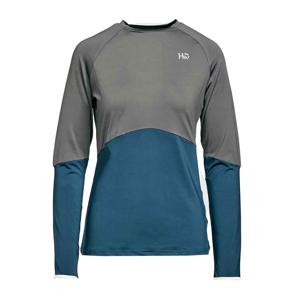 Womens Jade Crew Neck Technical Base Layer Blue/Grey