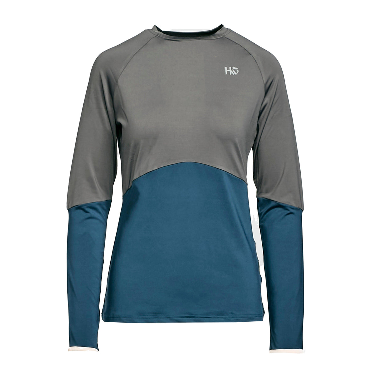 Womens Jade Crew Neck Technical Base Layer Blue/Grey