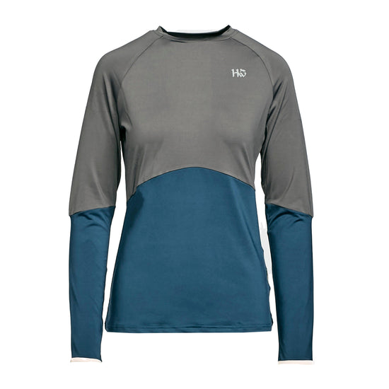 Womens Jade Crew Neck Technical Base Layer Blue/Grey