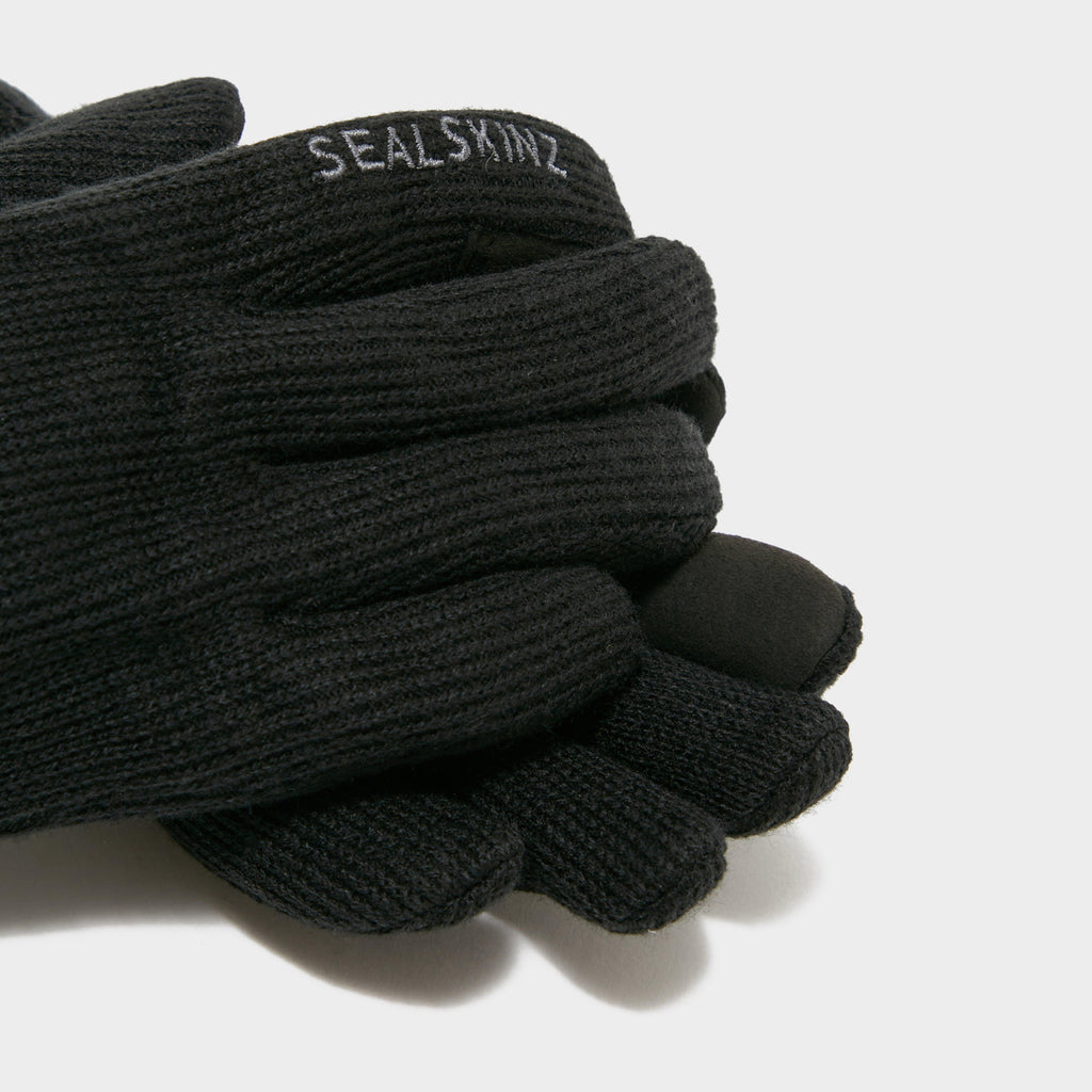 Windproof All Weather Knitted Gloves Black