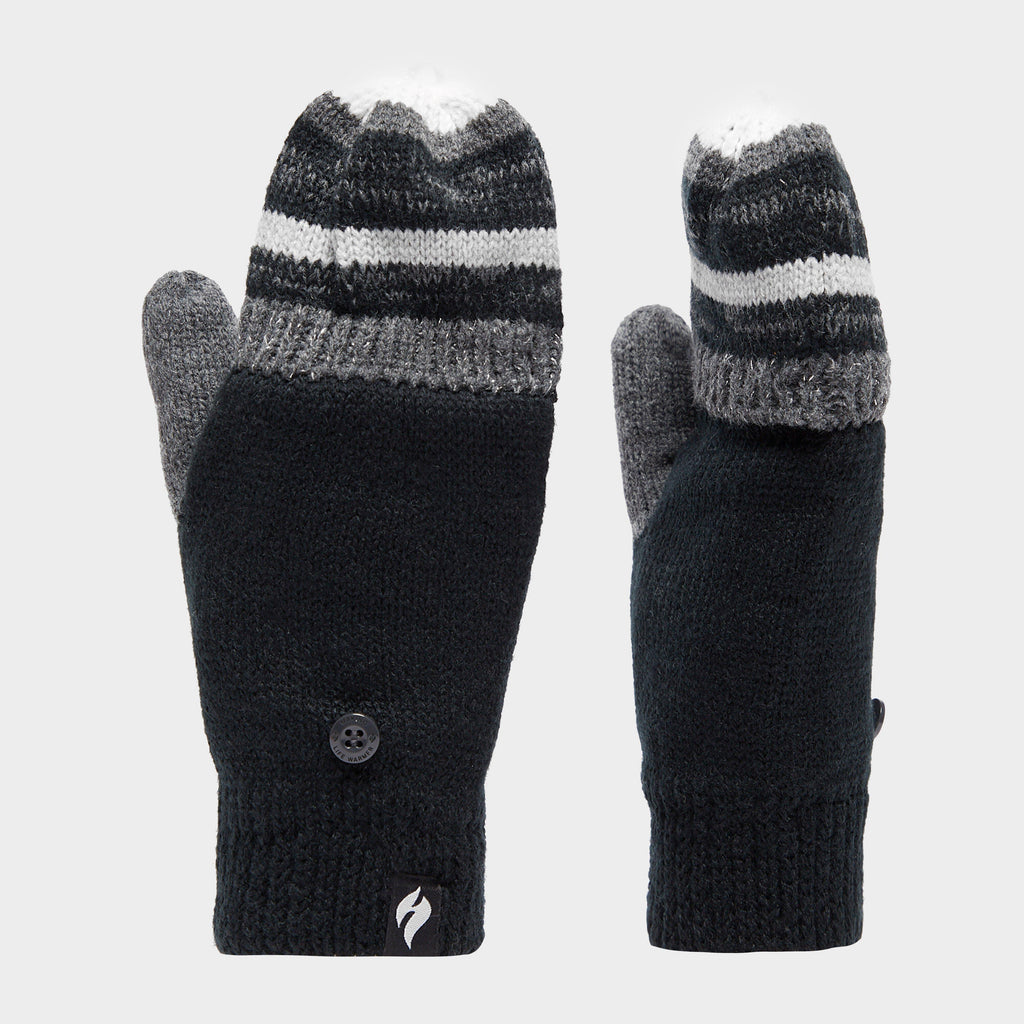 Ladies Bronte Converter Mittens Black/Grey