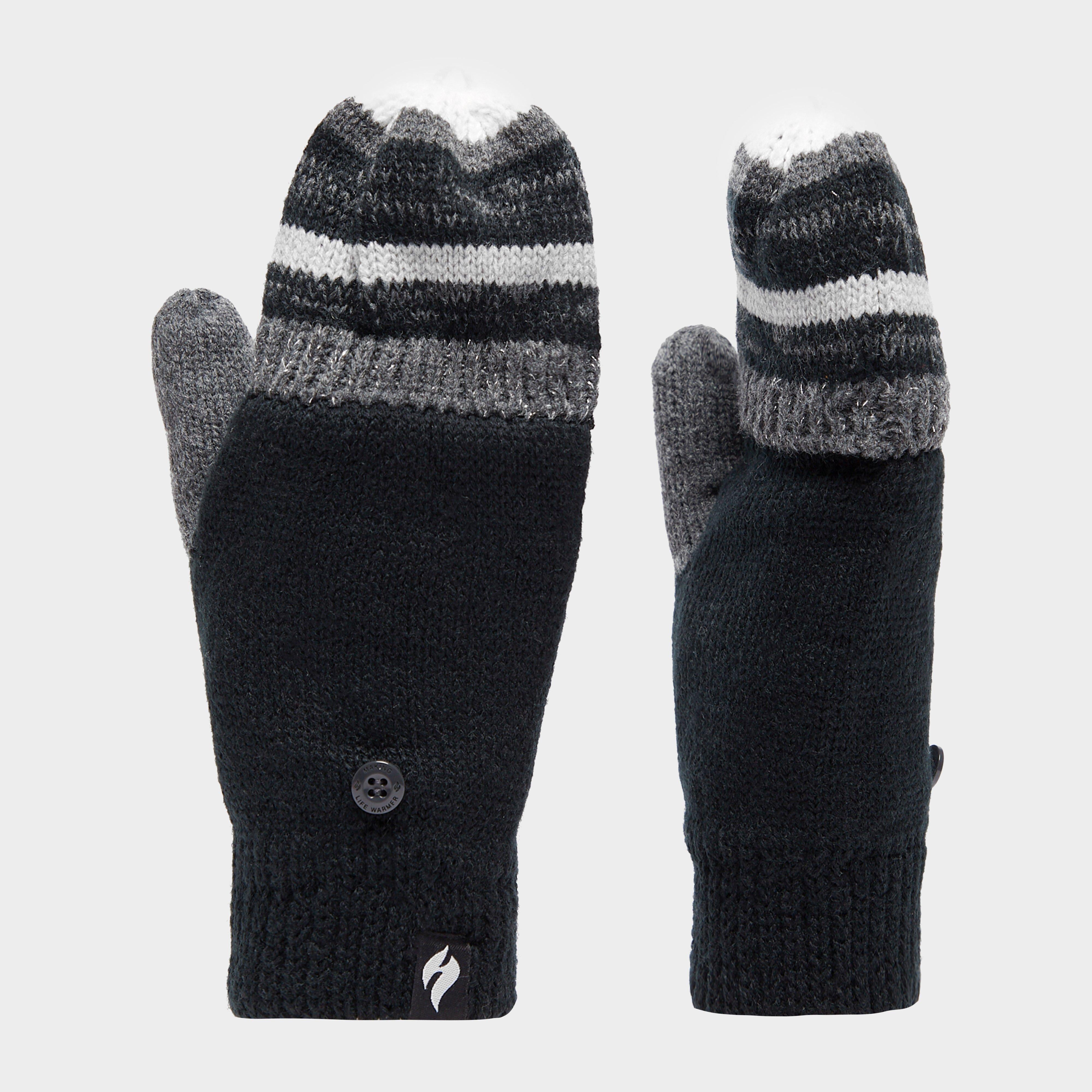 Ladies Bronte Converter Mittens Black/Grey