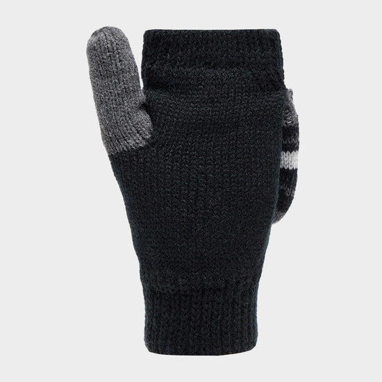 Ladies Bronte Converter Mittens Black/Grey