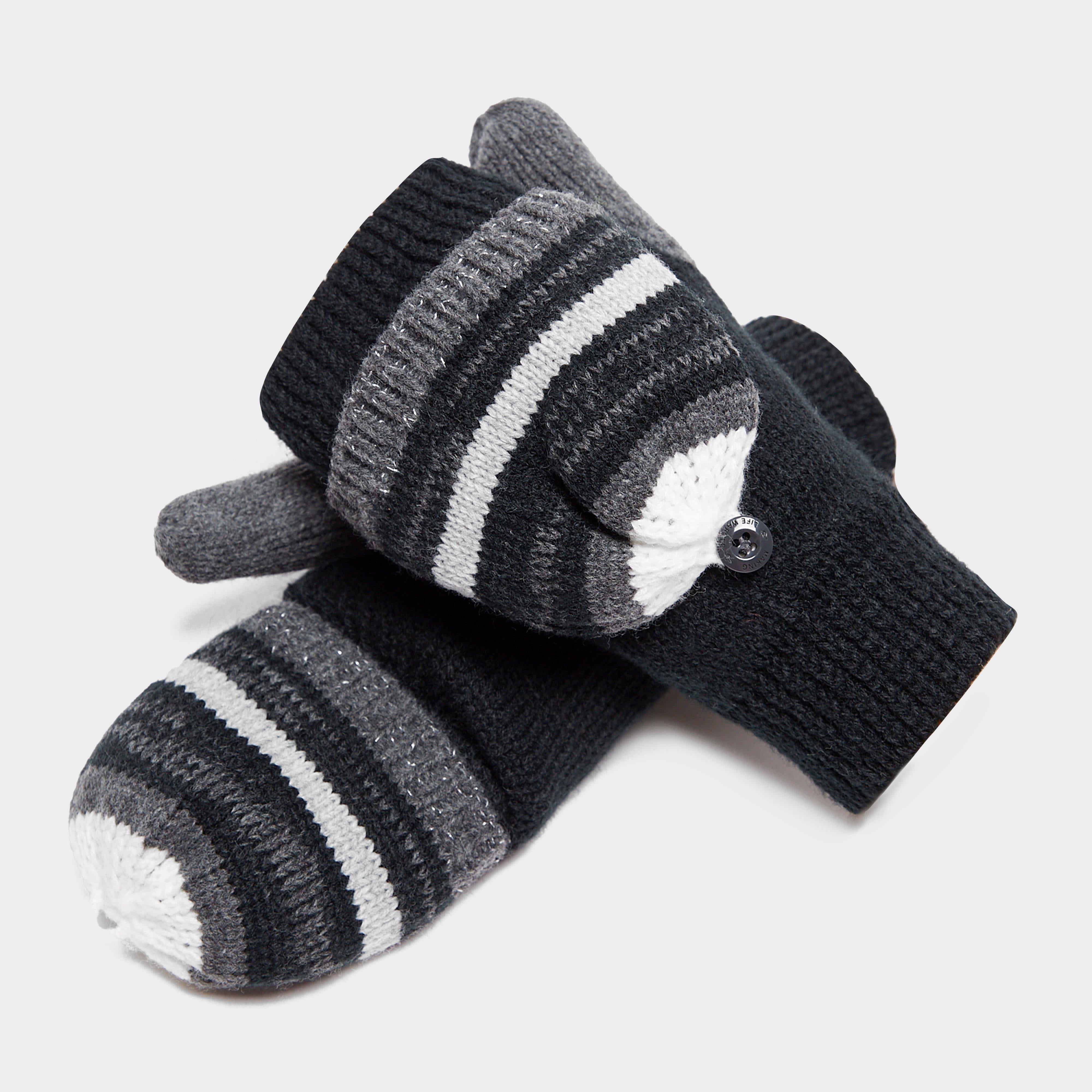 Ladies Bronte Converter Mittens Black/Grey