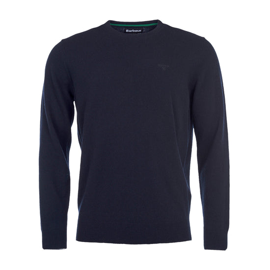 Mens Essential Lambswool Crew Neck Sweatshirt Navy