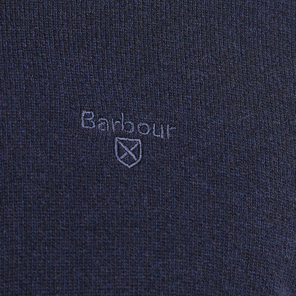 Mens Essential Lambswool Crew Neck Sweatshirt Navy