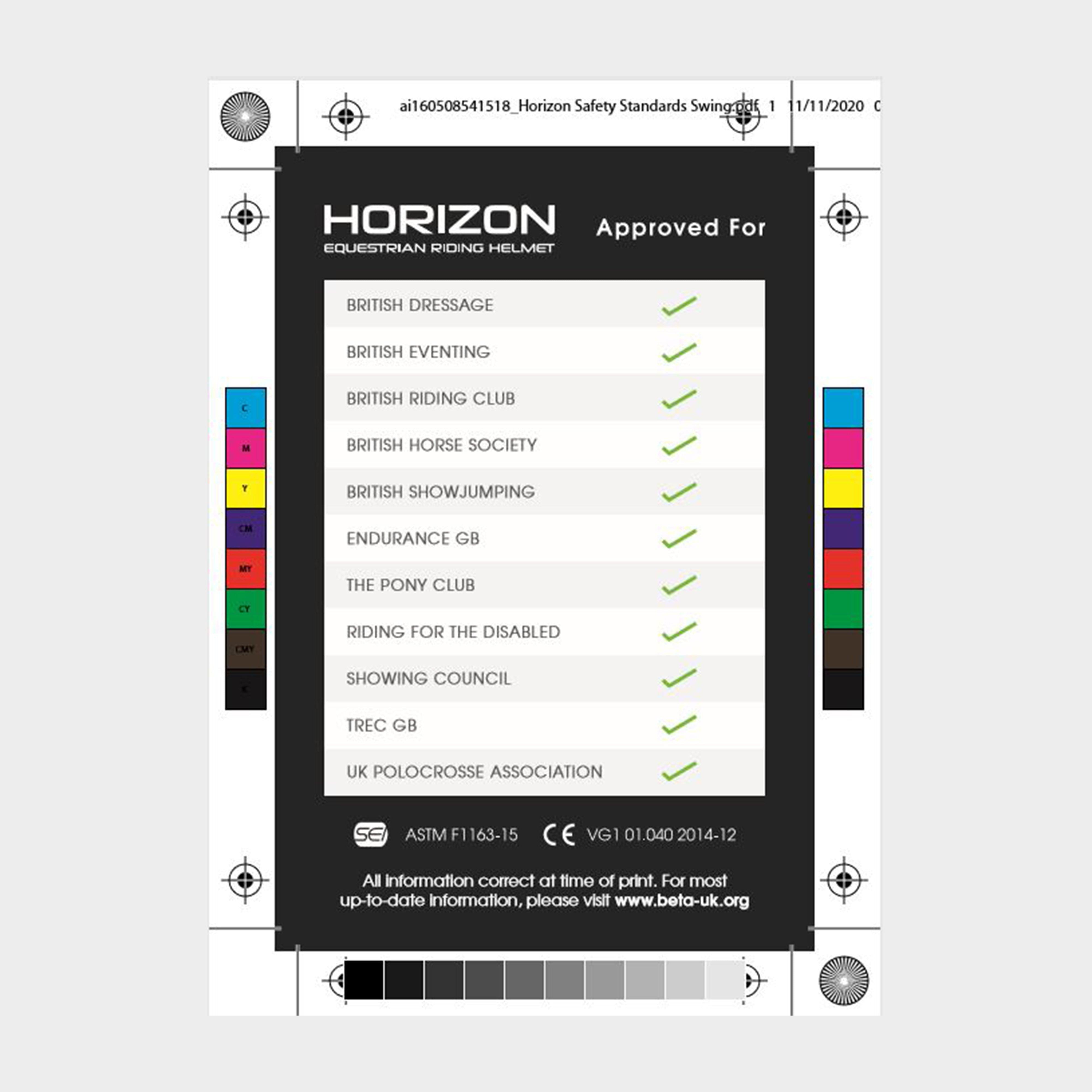 Horizon Riding Hat Black