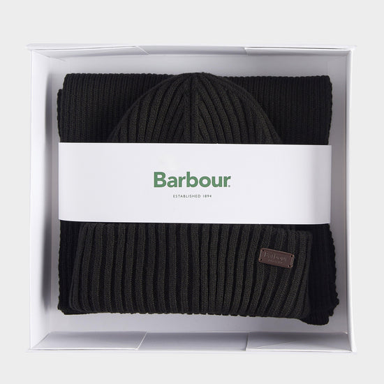Crimdon Beanie & Scarf Gift Set Black