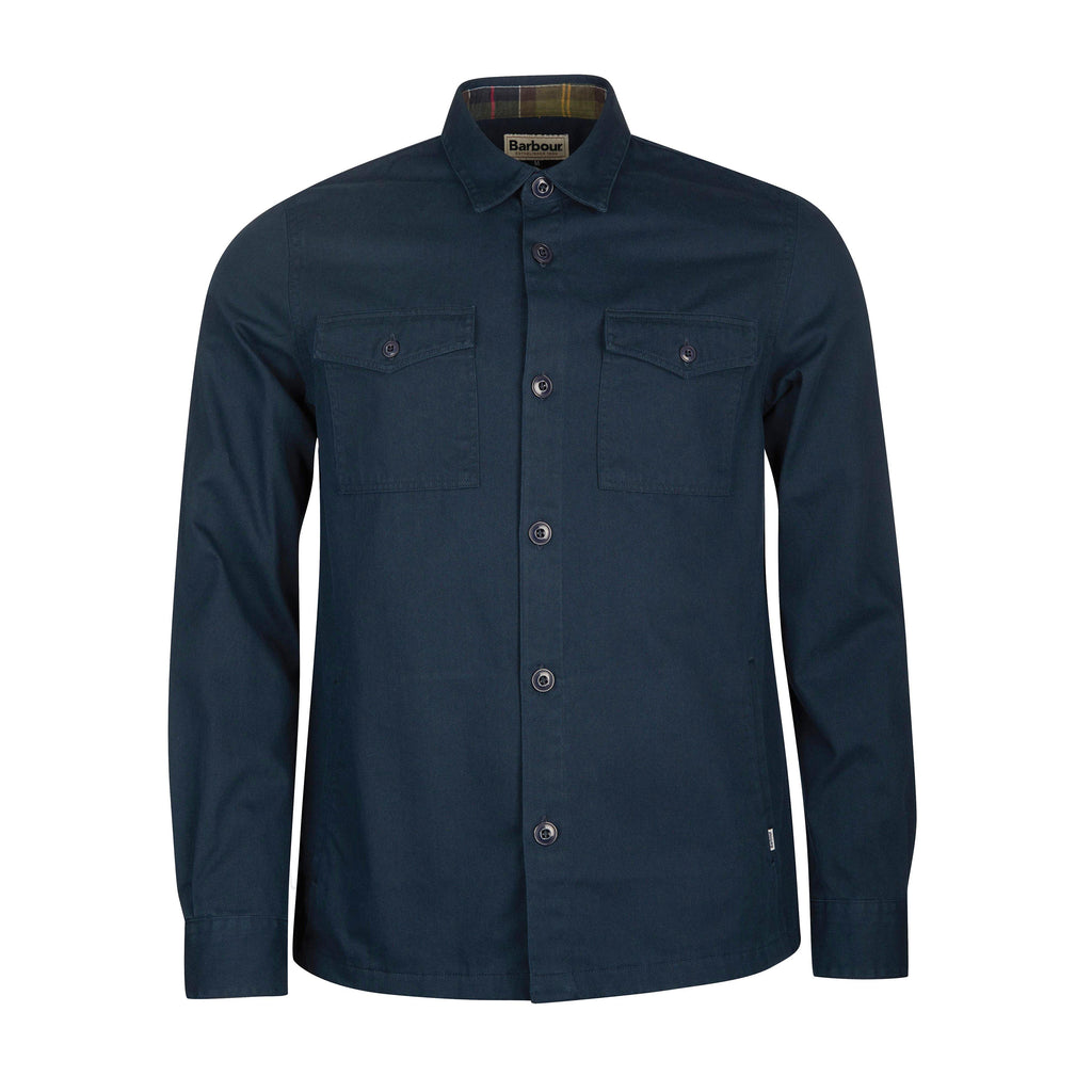 Mens Essential Twill Overshirt Navy