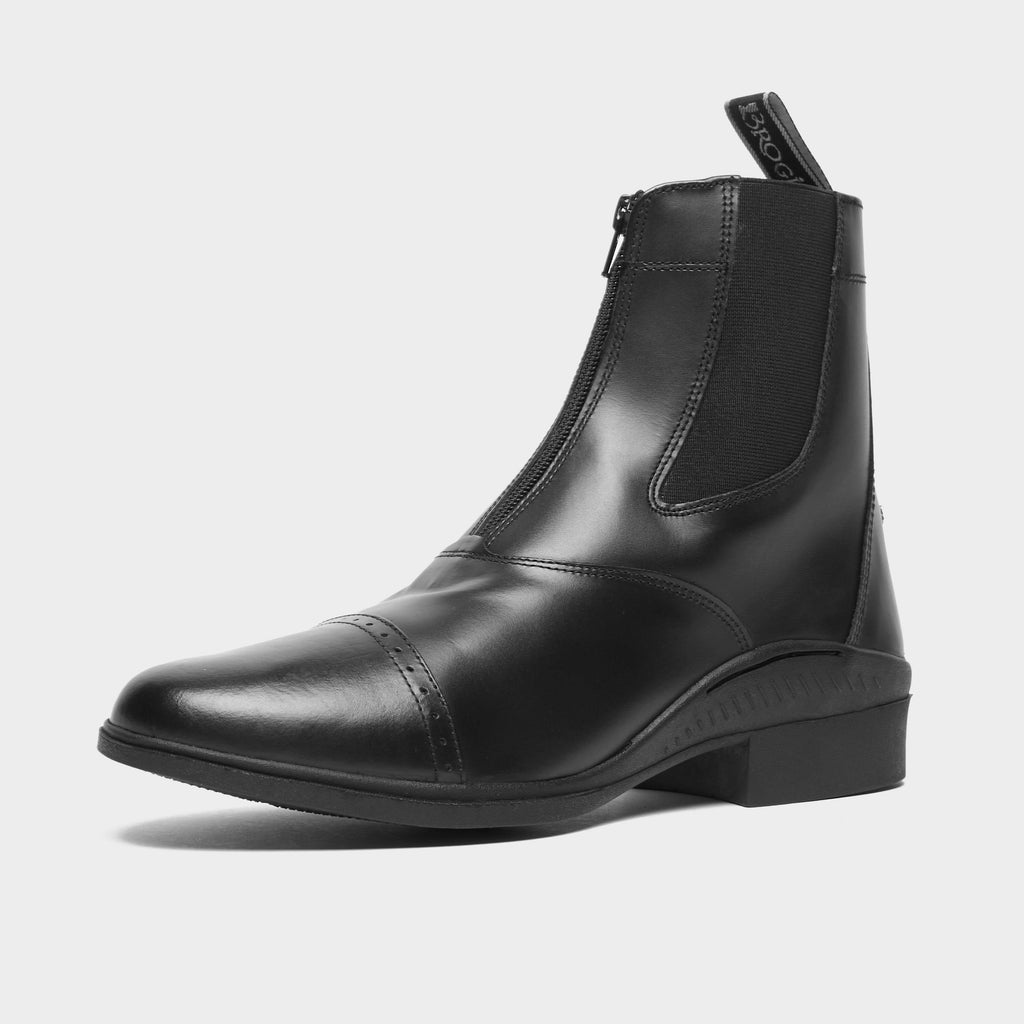 Mens Tivoli Front Zip Jodhpur Boots Black