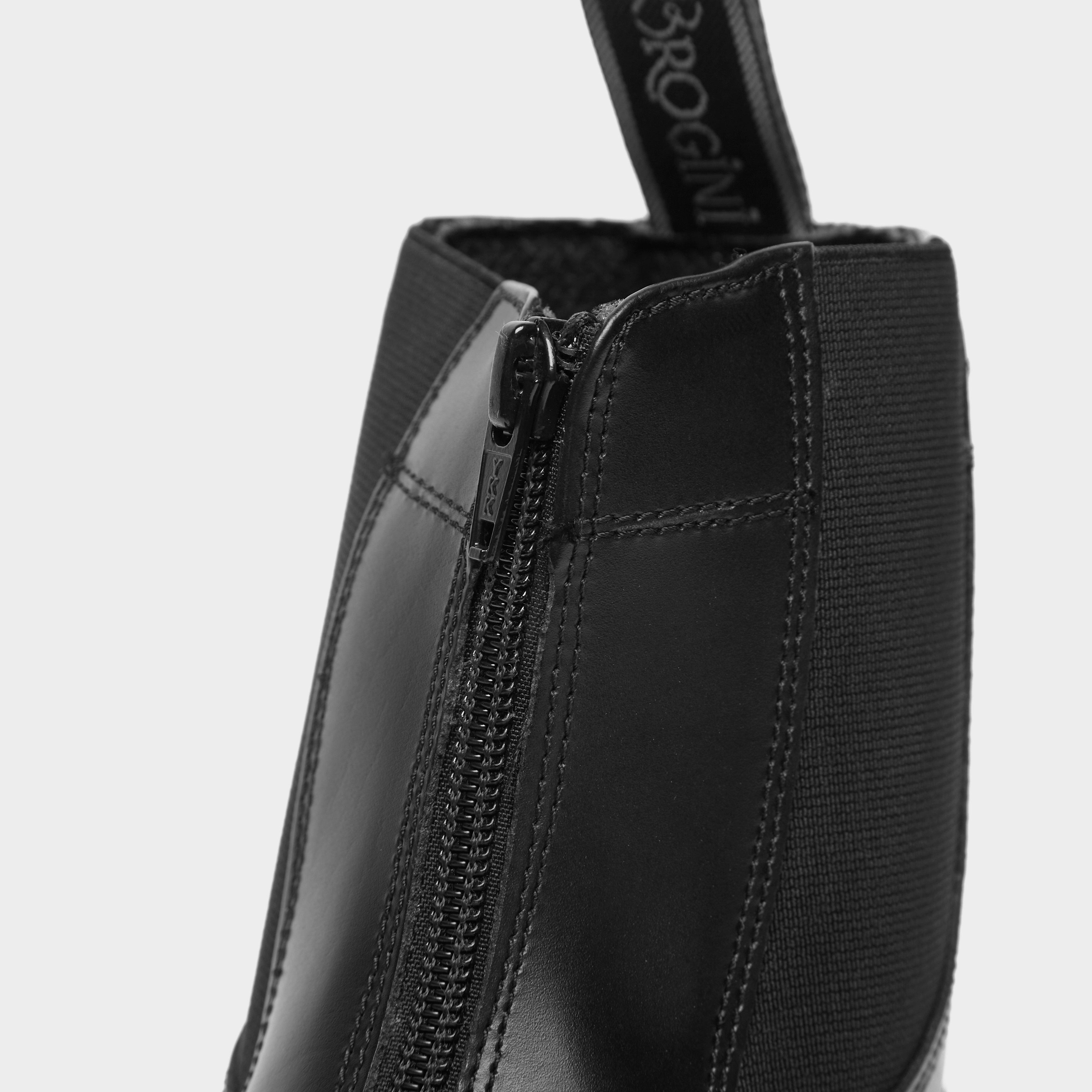 Mens Tivoli Front Zip Jodhpur Boots Black