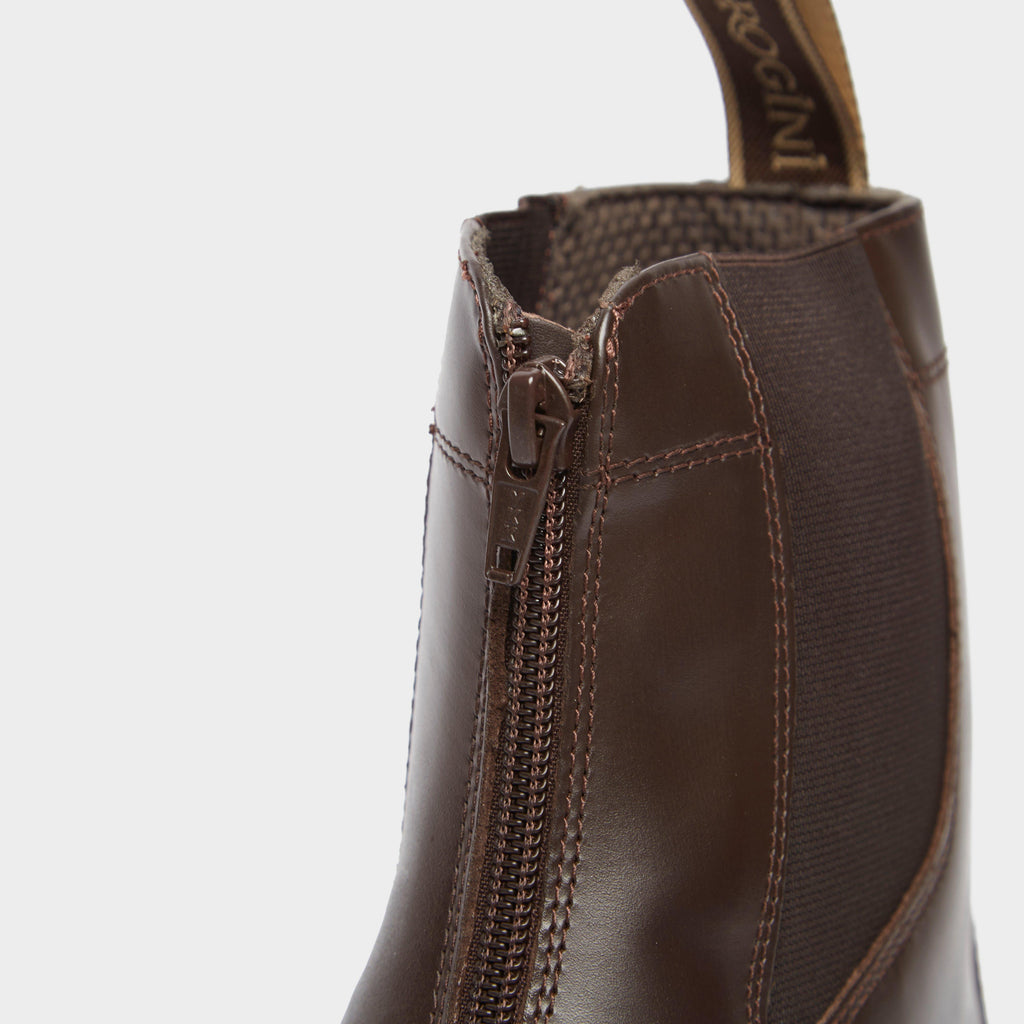 Mens Tivoli Front Zip Jodhpur Boots Brown