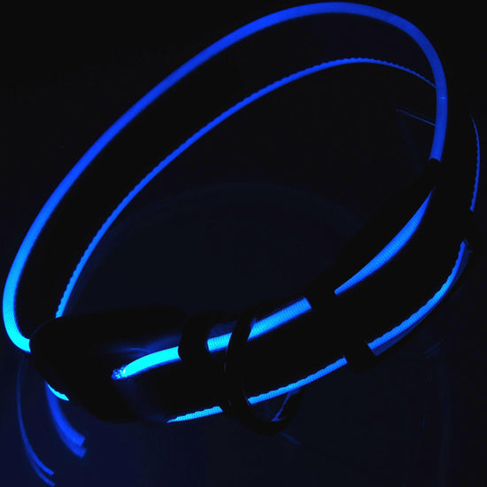 Nitedog® LED Rechargeable Collar Blue Medium