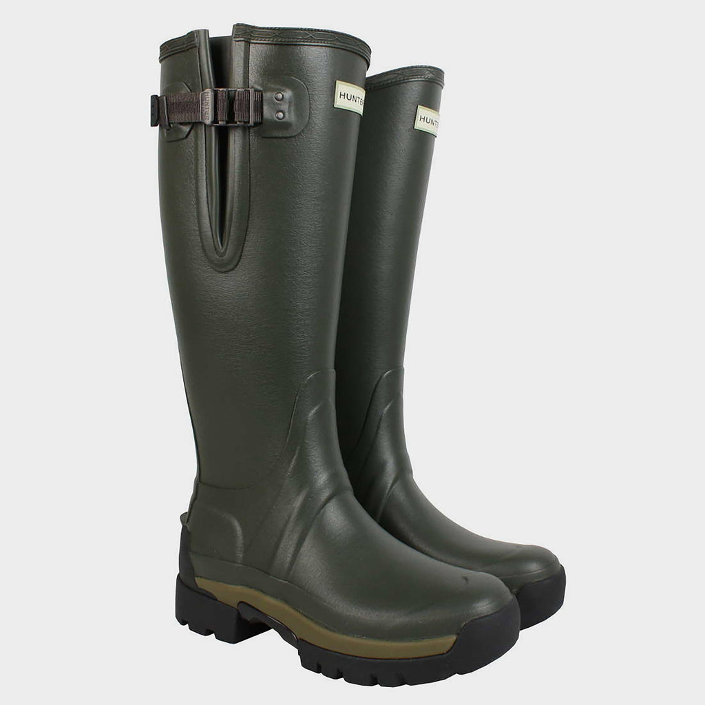 Ladies Balmoral II Side Adjustable Neoprene Wellington Boots Dark Olive
