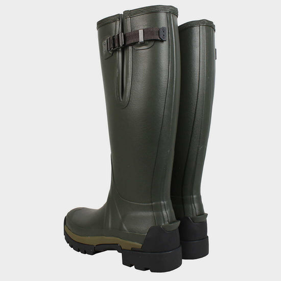 Ladies Balmoral II Side Adjustable Neoprene Wellington Boots Dark Olive