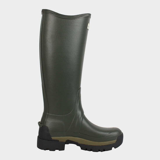 Ladies Balmoral II Side Adjustable Neoprene Wellington Boots Dark Olive