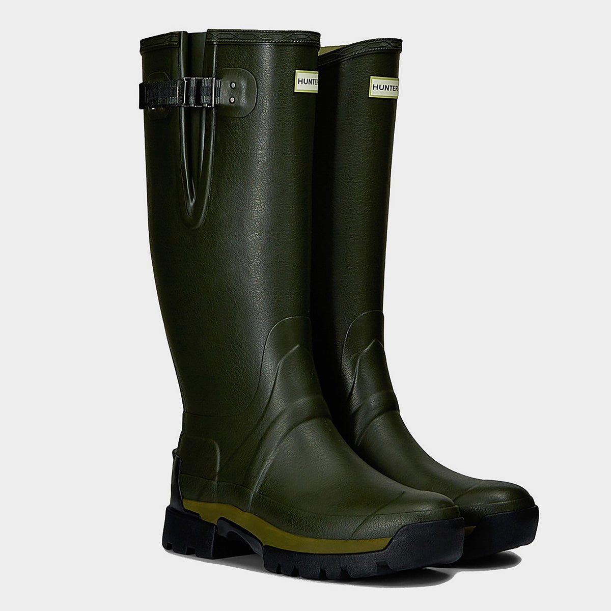 Mens Balmoral II Side Adjustable Neoprene Wellington Boots Dark Olive