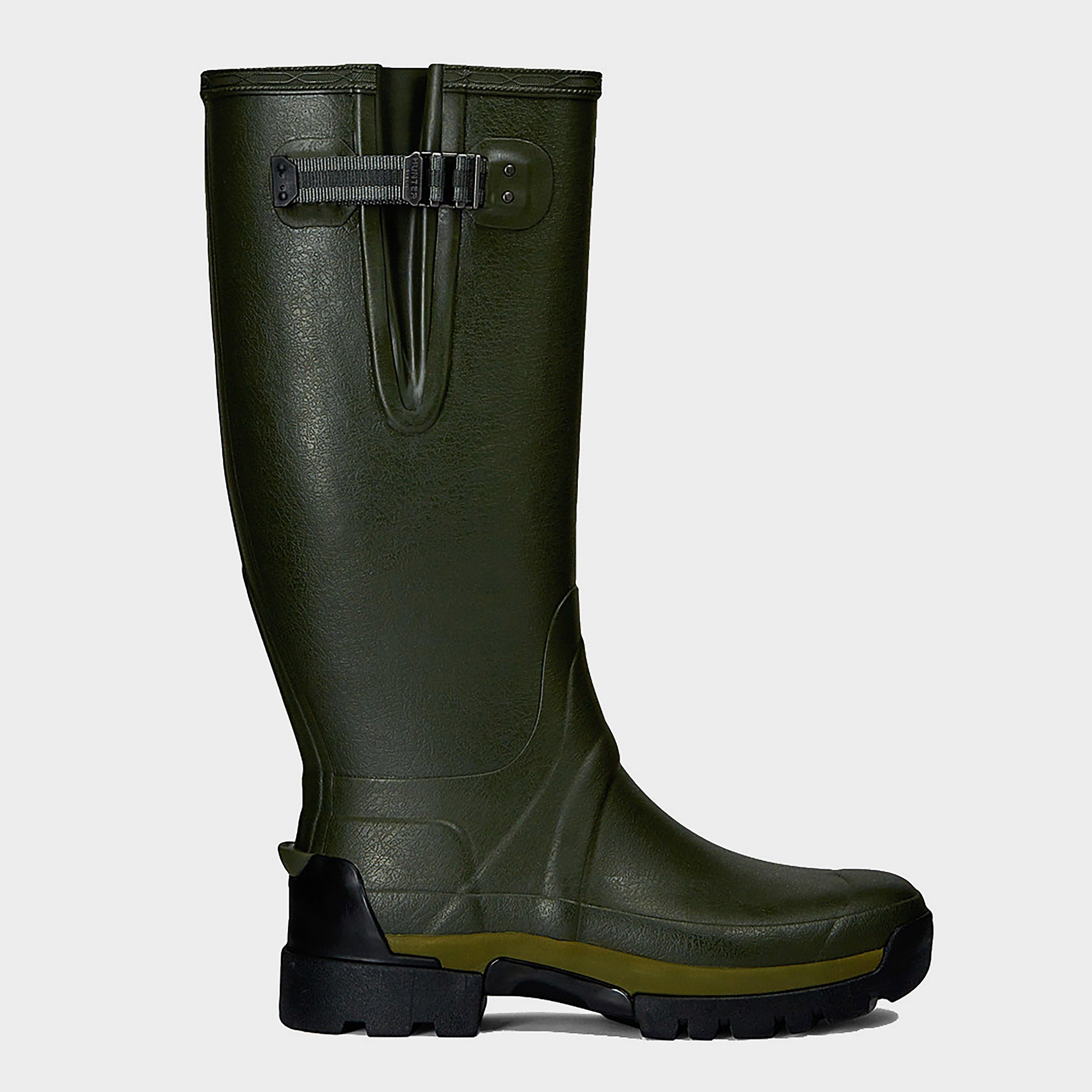 Mens Balmoral II Side Adjustable Neoprene Wellington Boots Dark Olive