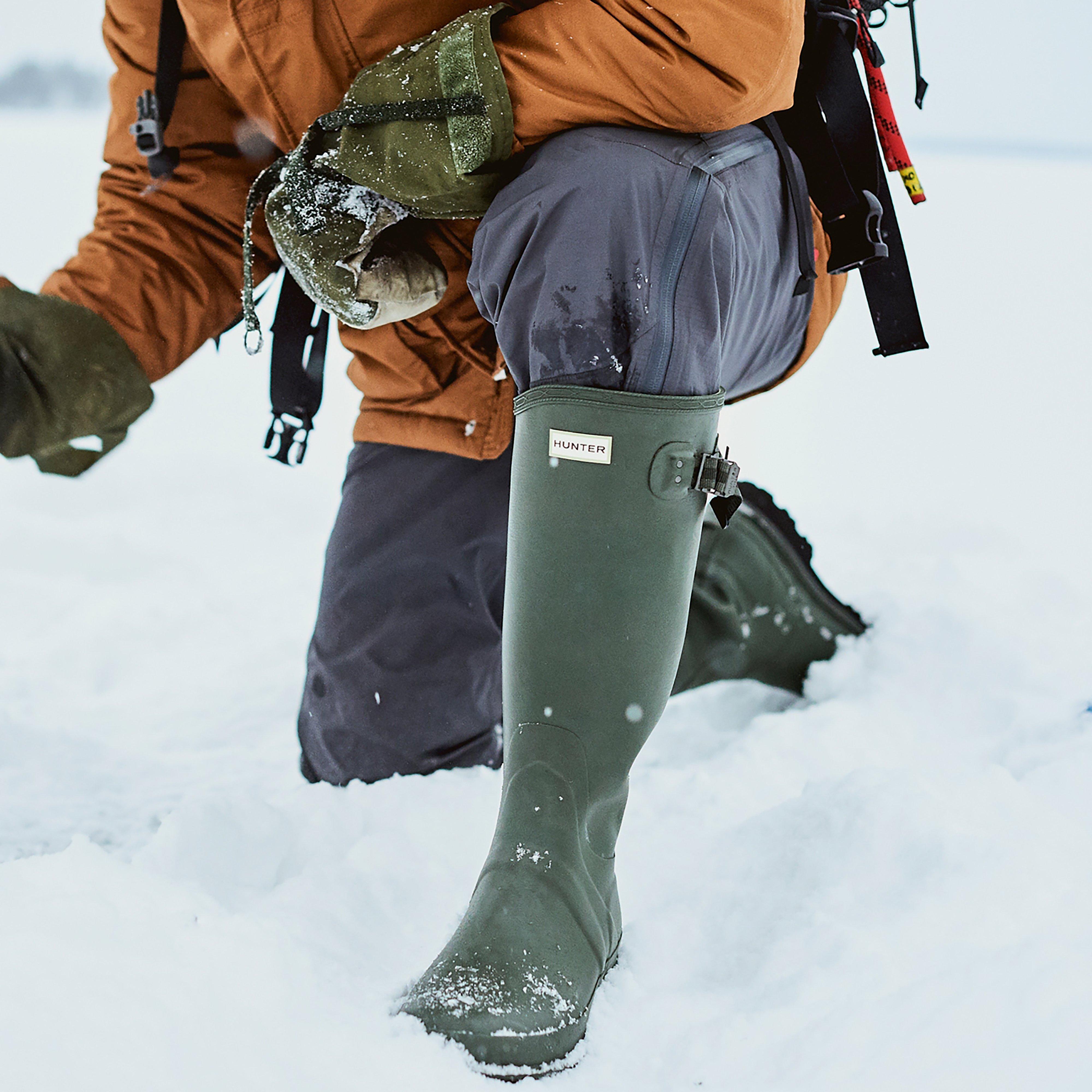 Mens Balmoral II Side Adjustable Neoprene Wellington Boots Dark Olive