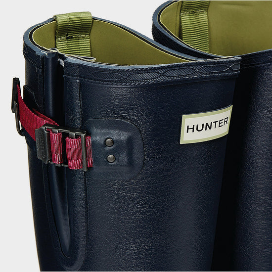 Ladies Balmoral II Side Adjustable Neoprene Wellington Boots Navy/Peppercorn