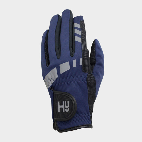 Hy5 Adults Extreme Reflective Softshell Gloves Navy